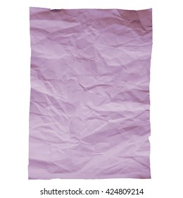 Piece of old paper on white background. Image trace. Vector illustration.