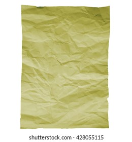 Piece of old paper on white background. Image trace. Vector illustration.
