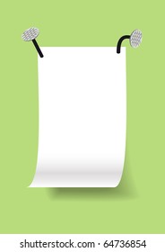A piece of paper for the ads is shown in the image/