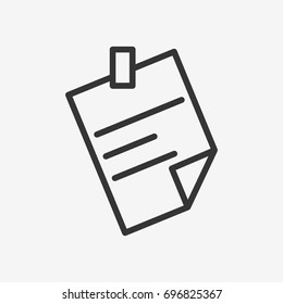 Piece of paper icon illustration isolated vector sign symbol