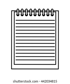 piece of paper icon. Notebook design. vector graphic