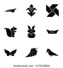 Piece of paper icons set. Simple set of 9 piece of paper vector icons for web isolated on white background