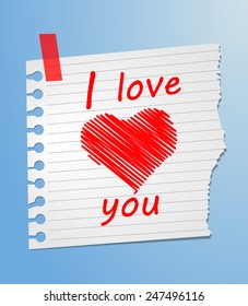 Piece of paper love you 