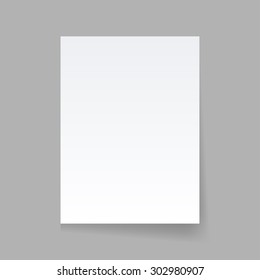 Piece of paper on a gray background