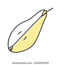 piece pear color icon vector. piece pear sign. isolated symbol illustration