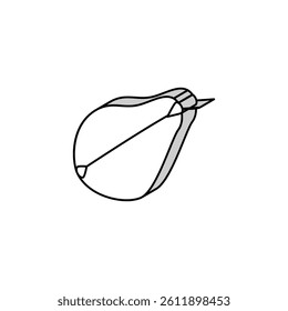 piece pear isometric icon vector. piece pear sign. isolated symbol illustration
