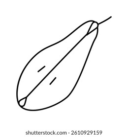 piece pear line icon vector. piece pear sign. isolated contour symbol black illustration