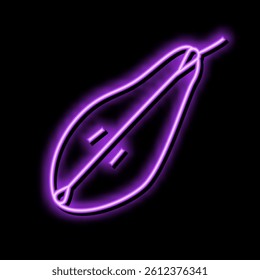 piece pear neon light sign vector. piece pear illustration
