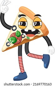 A Piece Of Pizza Cartoon Character Illustration