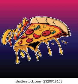 piece of pizza design vector template for store or your business
