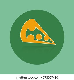A piece of pizza icon
