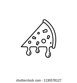 piece of pizza icon. Element of food and drinks icon for mobile concept and web apps. Thin line piece of pizza icon can be used for web and mobile. Premium icon on white background