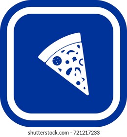Piece of pizza icon , sign Square with rounded corners