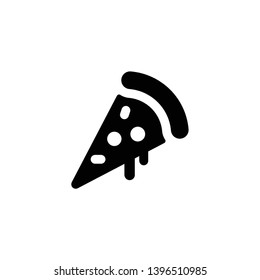 piece of pizza icon vector illustration