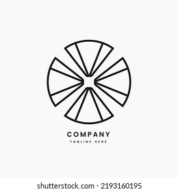 piece of pizza minimalist logo design template