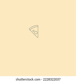 Piece of pizza on a light background