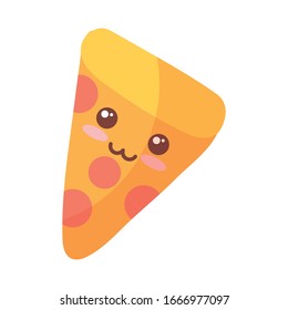 piece of pizza on white background vector illustration design