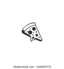 A piece of pizza vector icon