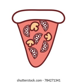 piece of pizza  vector illustration
