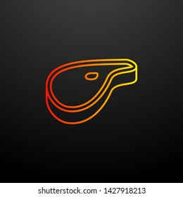 a piece of pork nolan icon. Elements of food set. Simple icon for websites, web design, mobile app, info graphics