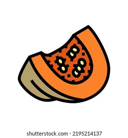 piece pumpkin seeds color icon vector. piece pumpkin seeds sign. isolated symbol illustration