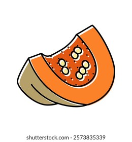 piece pumpkin seeds color icon vector. piece pumpkin seeds sign. isolated symbol illustration