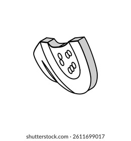 piece pumpkin seeds isometric icon vector. piece pumpkin seeds sign. isolated symbol illustration