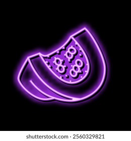 piece pumpkin seeds neon light sign vector. piece pumpkin seeds illustration