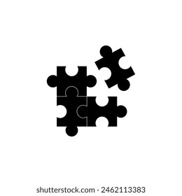 Pieza de Puzzle Vector plano icono. Símbolo sólido simple aislado sobre fondo blanco. Plantilla de diseño de signo de pieza de rompecabezas para Web y elemento de interfaz de usuario móvil