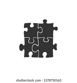 Piece of puzzle icon isolated. Modern flat, business, marketing, finance, internet concept. Flat design. Vector Illustration