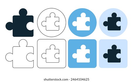 piece of puzzle, jigsaw puzzle icon symbol ui and ux design, glyphs and stroke line icon	