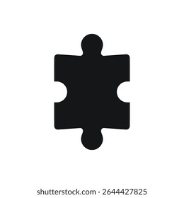 A piece of puzzle on white background.