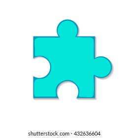 a piece of the puzzle, a symbol of autism and Asperger's syndrome