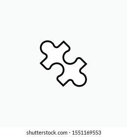 Piece of Puzzles Icon - Vector, Sign and Symbol for Design, Presentation, Website or Apps Elements.