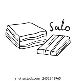 piece of salo vector icon