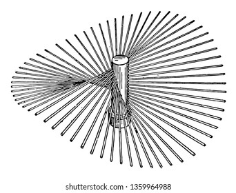A piece in the shape of a nail or rod with a spiral groove and a slotted or recessed head  
