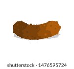 Piece of shit isolated. Turd vector illustration