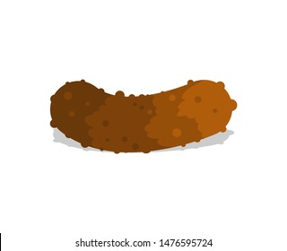 Piece of shit isolated. Turd vector illustration