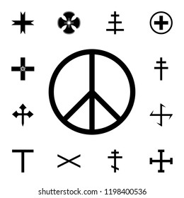 Piece sign icon. Detailed set of cross. Premium graphic design. One of the collection icons for websites, web design, mobile app on white background