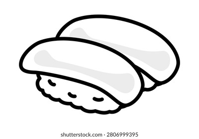 A piece of squid sushi