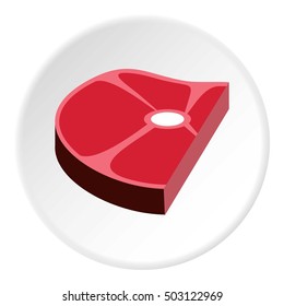 Piece of steak icon. Flat illustration of piece of steak vector icon for web
