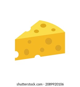 Piece Swiss Cheese Icon Vector Isolated Stock Vector (Royalty Free ...