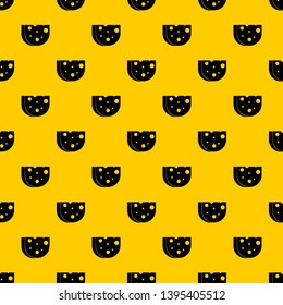 Piece of Swiss cheese pattern seamless vector repeat geometric yellow for any design