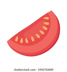 Tomatenstück auf Hintergrund