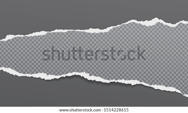 Piece Torn Grey Squared Realistic Paper Stock Vector (Royalty Free ...