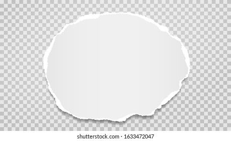 Piece Torn Ripped White Round Paper Stock Vector (Royalty Free ...