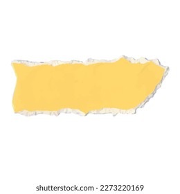 piece of torn yellow rectangular paper, rectangular torn paper for scrapbooking