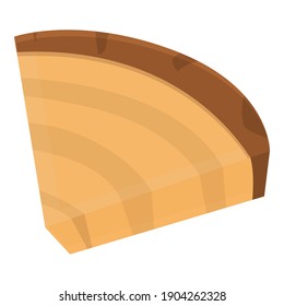 Piece trunk icon. Cartoon of piece trunk vector icon for web design isolated on white background