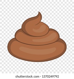 Piece of turd icon in cartoon style isolated on background for any web design 