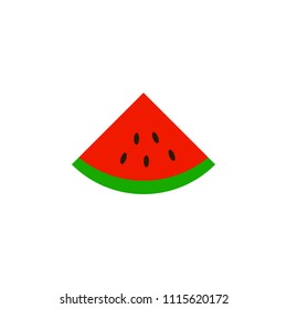 piece of watermelon colored illustration. Element of colored food icon for mobile concept and web apps. Detailed piece of watermelon icon can be used for web and mobile on white background